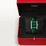 Tank Must de Cartier-horloge, Large model, quartz movement, steel, leather CRWSTA0115