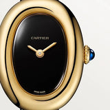 Baignoire watch, Mini model, quartz movement, yellow gold, leather CRWGBA0040