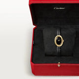 Baignoire watch, Mini model, quartz movement, yellow gold, leather CRWGBA0040
