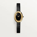 Baignoire watch, Mini model, quartz movement, yellow gold, leather CRWGBA0040