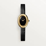 Baignoire watch, Mini model, quartz movement, yellow gold, leather CRWGBA0040