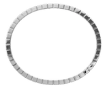 Ice Cube White Gold Bangle Bracelet