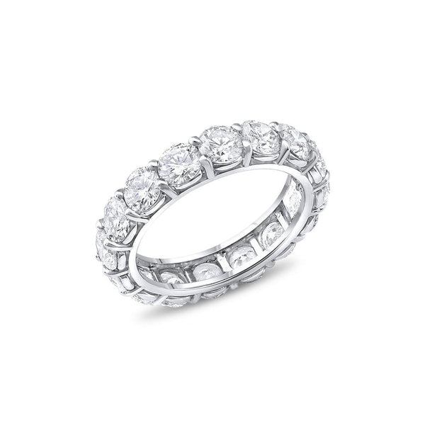 Rivière Platinum 4.12ctw Diamond Eternity Band Ring