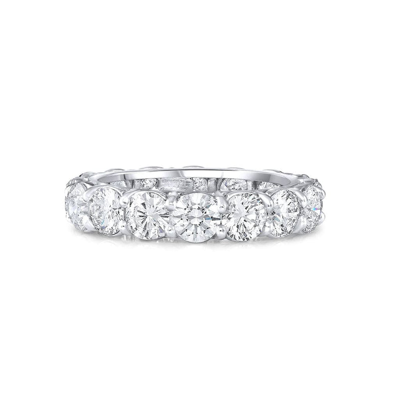 Rivière Platinum 4.12ctw Diamond Eternity Band Ring