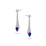 Pear Sapphire & Diamond Earrings