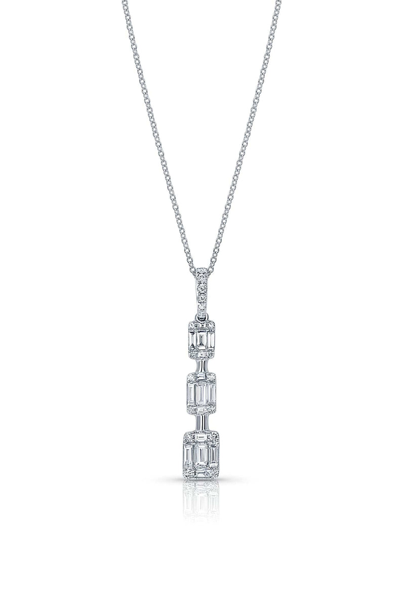 Baguette Diamond Cluster Pendant