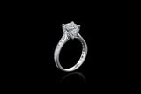 Platinum 1.43ct Radiant Cut Diamond Ring, GIA Certified