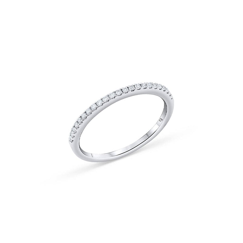 18K White Gold 23 Diamond 0.13ctw Halfway Band