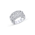 18k White Gold 0.97ctw Diamond Halfway Wide Band Ring