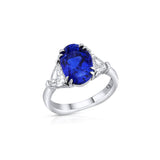 5.23ct Natural Unheated Madagascar Sapphire and Diamond Ring, AGL Report