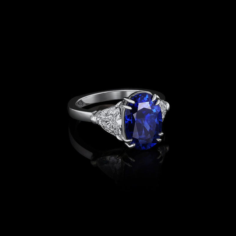5.23ct Natural Unheated Madagascar Sapphire and Diamond Ring, AGL Report