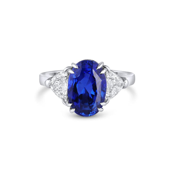 5.23ct Natural Unheated Madagascar Sapphire and Diamond Ring, AGL Report