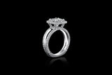 Rivière Platinum 2.19ct Princess Cut Diamond Split Shank Ring, GIA Certified