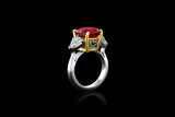 Platinum 18k Yellow Gold 6.94ct Ruby Diamond Ring, AGL Report