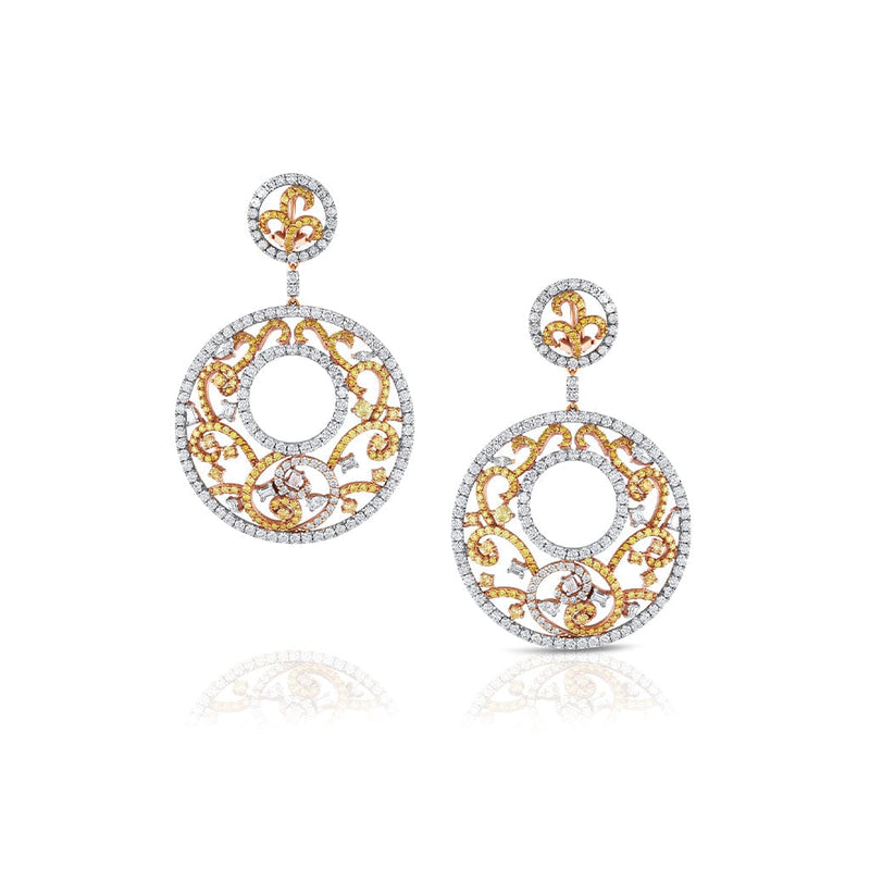 Rivière 18k Rose Gold 10.81ctw Diamond Disk Swirl Earrings – CJ Charles  Jewelers