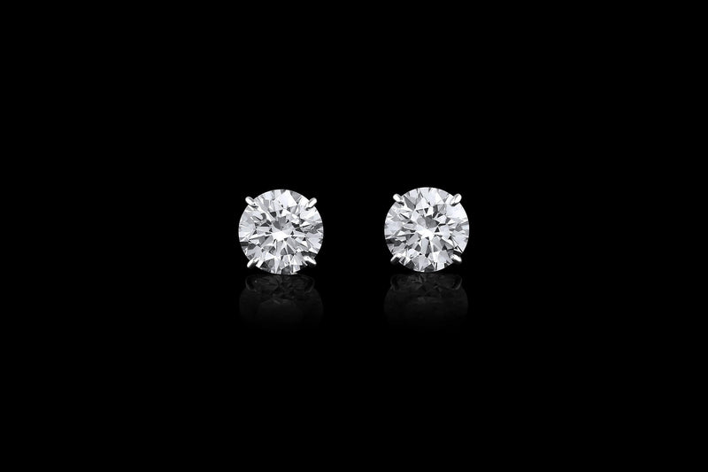 Rivière Platinum 10.01ctw Diamond Post Earrings