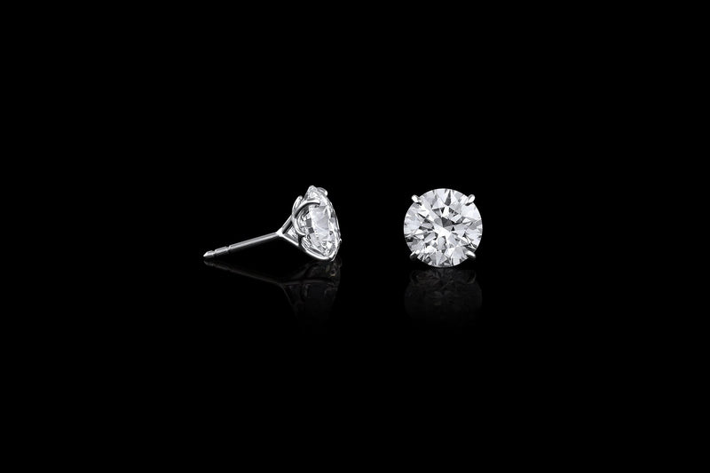 Rivière Platinum 10.01ctw Diamond Post Earrings