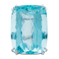 Platinum Impressive Aquamarine and Diamond Ring GIA Certified 132.62cts