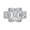 Platinum 11.47ct Asscher Cut Diamond Ring