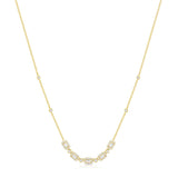 18k Yellow Gold 0.69ctw Diamond Rectangular Chain Necklace