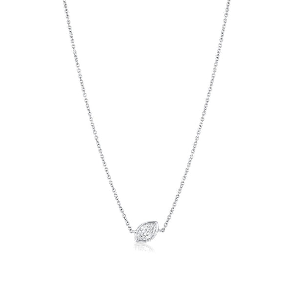 Rivière Platinum 0.49ct Marquise Diamond Pendant Necklace, GIA Certified