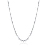 14k White Gold 14ctw Diamond graduated Necklace