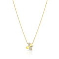 18k Yellow Gold 0.15ctw Diamond Multi Heart Pendant Necklace