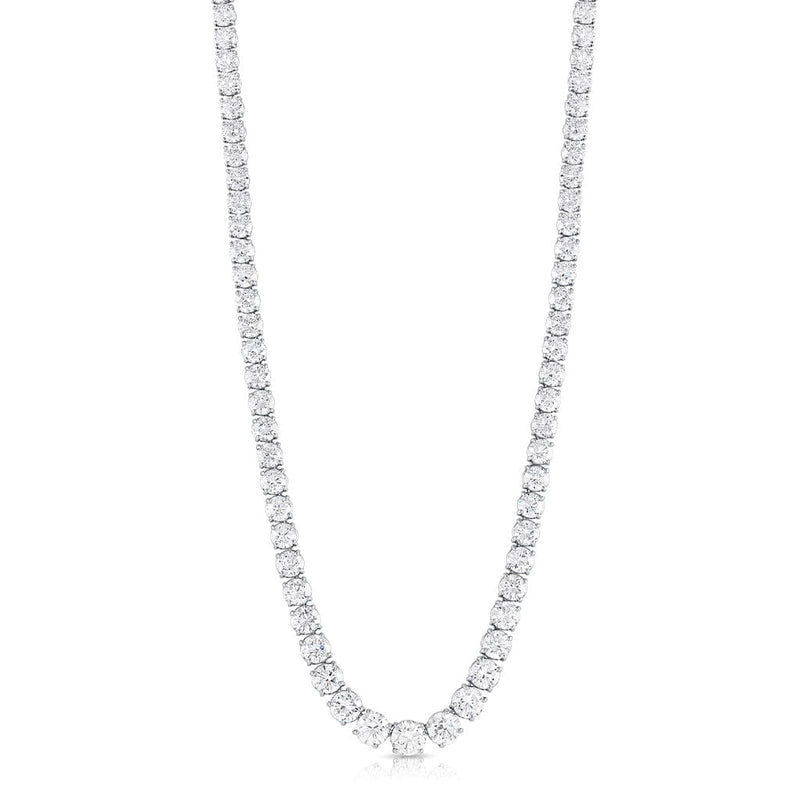 Rivière Platinum 23.03ctw Diamond Graduated Necklace, GIA Certified