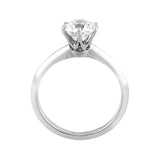 Estate Tiffany & Co. Platinum Diamond Solitaire Ring