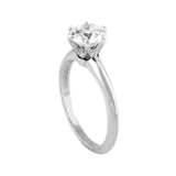 Estate Tiffany & Co. Platinum Diamond Solitaire Ring