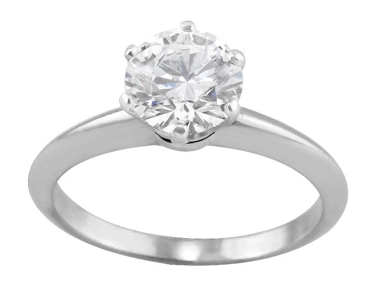 Estate Tiffany & Co. Platinum Diamond Solitaire Ring