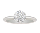 Estate Tiffany & Co. Platinum Diamond Solitaire Ring