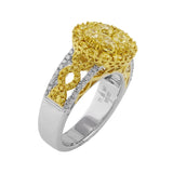 Yellow Diamond Cluster Ring