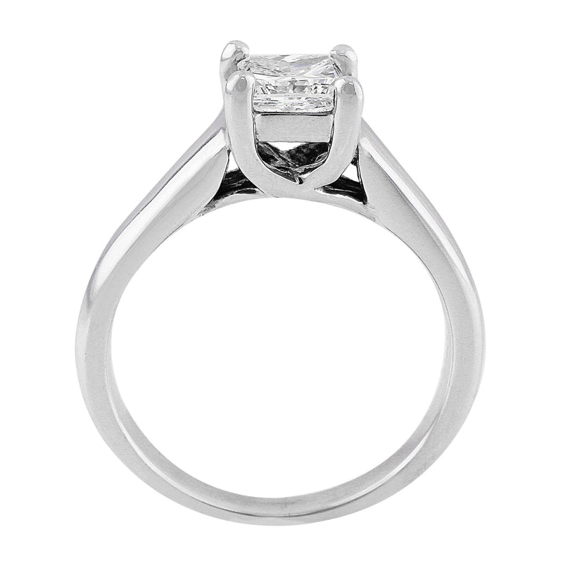 Estate 14k White Gold Princess Cut Diamond Engagement Ring