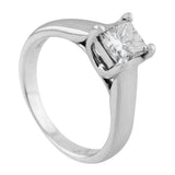 Estate 14k White Gold Princess Cut Diamond Engagement Ring