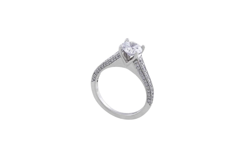 Modern Bead And Bright Setting Solitaire Ring