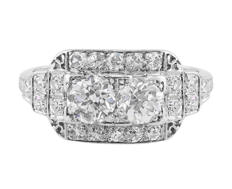 Estate Art Deco Platinum Diamond Ring