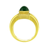 Estate Cabochon Emerald Diamond Ring