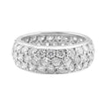 Estate 18k White Gold Pave Diamond Band