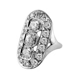 Estate Art Deco Diamond Panel Ring