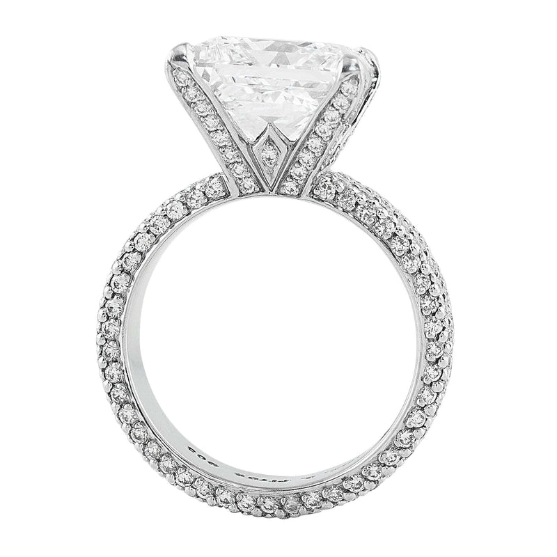 Platinum 7ct Princess Cut Diamond Ring