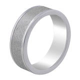 Men's White Tungsten Polished & Brushed Band