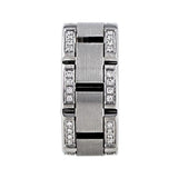 18k White Gold Diamond Link Band