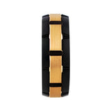 Black Cobalt 18k Rose Gold Band