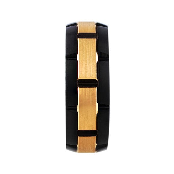 Black Cobalt 18k Rose Gold Band