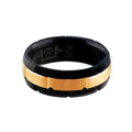 Black Cobalt 18k Rose Gold Band