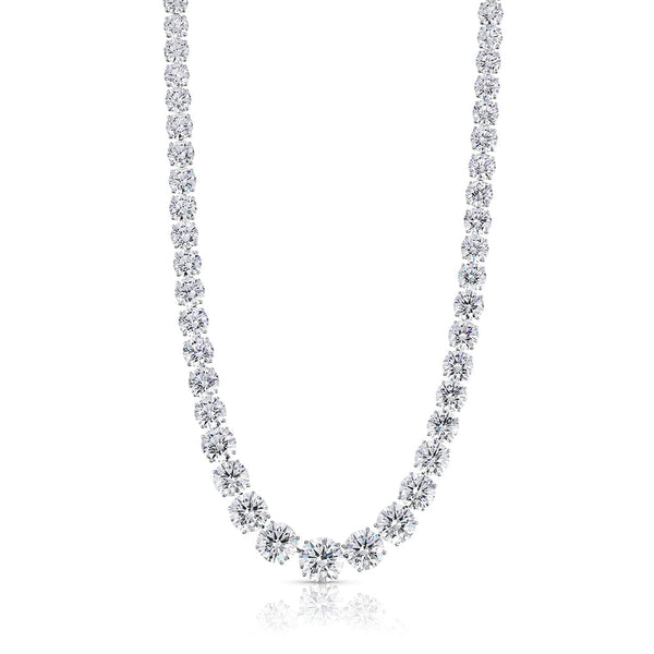 Platinum 100ct Diamond Necklace, GIA Certified