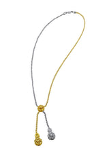 18kt White & Yellow Gold Dual Necklace