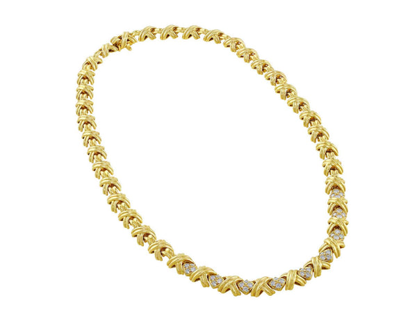 Estate Tiffany & Co. X Necklace Diamond