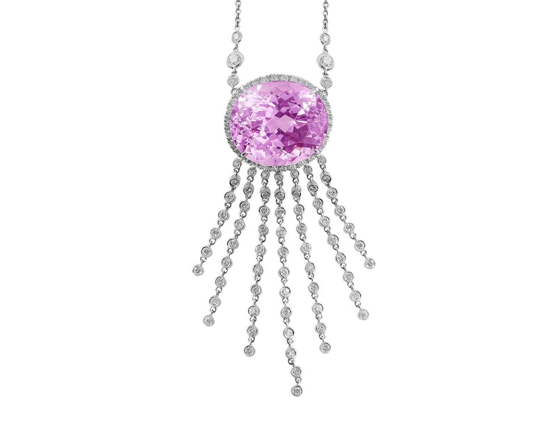 Diamond Kunzite Necklace